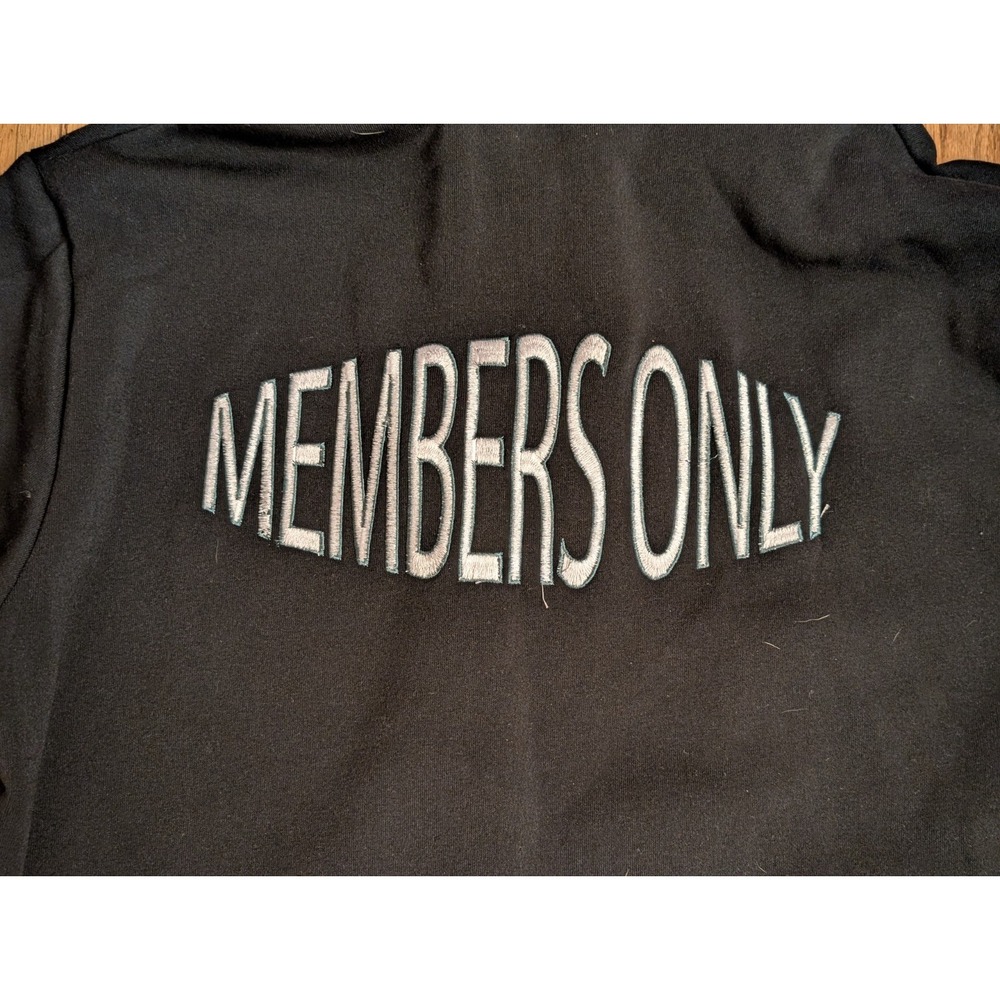 Members Only Hoodie Pullover Graphic Teddy Bear Hands Black Men's Large, NWT - Picture 11 of 15